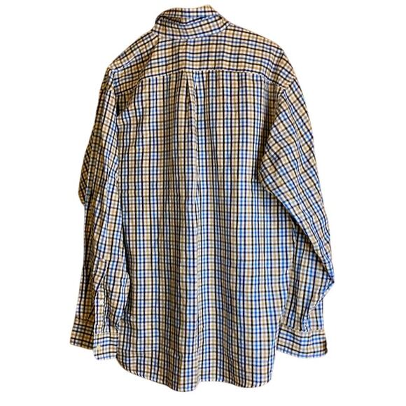 Men's XXL Bills Khakis Classic Fit Checked Button Down Long Sleeved Shirt - Picture 2 of 5